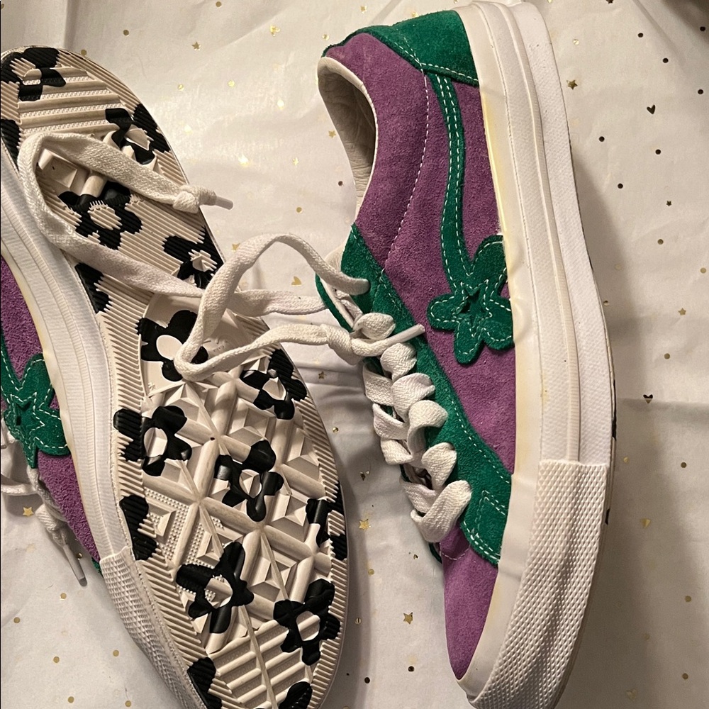 PRICE DROP Converse Men’s/Women's Tyler the Creator Purple and Green Sneakers - Picture 7 of 11